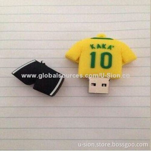 Rubber Man T-shirt Shape USB Flash Drive with Free Logo, Capacity from 1GB-64GB, Suit for Gift Order